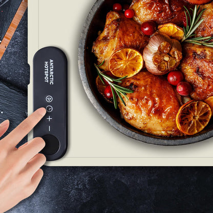 Professional Rollable Full Surface Heating Mat for Food Service, Portable Electric Silicone Defrosting Tray and Hot Plate in Beige